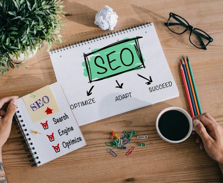 Seo written on a notepad